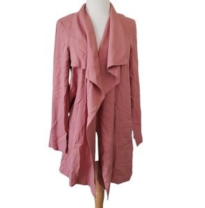 Forever 21 Open Front Waterfall Mauve Dusty Rose Duster Jacket S